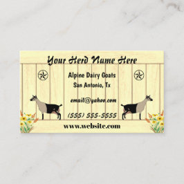 Tarjeta De Visita Estrella floral alpina de grano de cabra