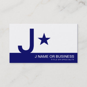 Tarjeta De Visita estrella monogramo azul marino