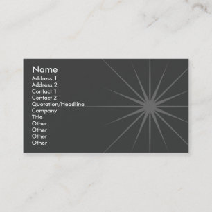 Tarjeta De Visita Estrella - negocio