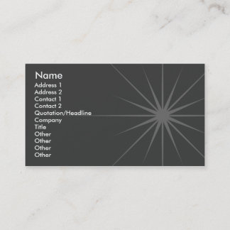 Tarjeta De Visita Estrella - negocio