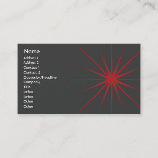 Tarjeta De Visita Estrella - negocio