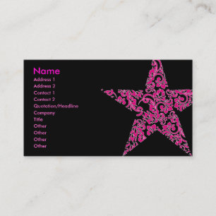 Tarjeta De Visita estrella púrpura