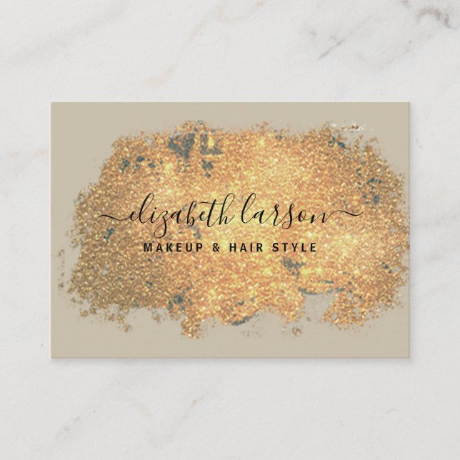 Tarjeta De Visita Estrella Purpurina moderna, artista de belleza, pe (Anverso)
