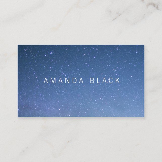 Tarjeta de visita estrellada minimalista (Anverso)