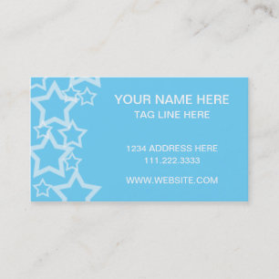 Tarjeta De Visita estrellas azules