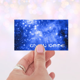 Tarjeta De Visita Estrellas Azules Ultramarinas Foto Celestial