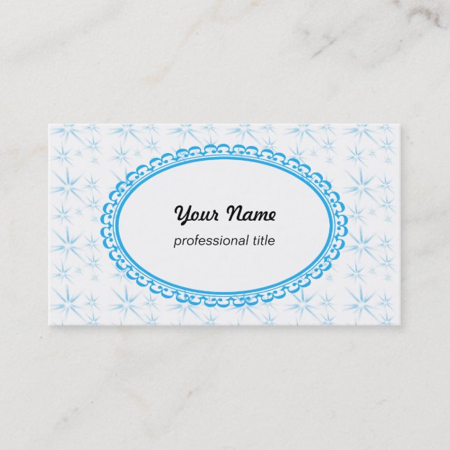 Tarjeta De Visita estrellas, blanco (Anverso)