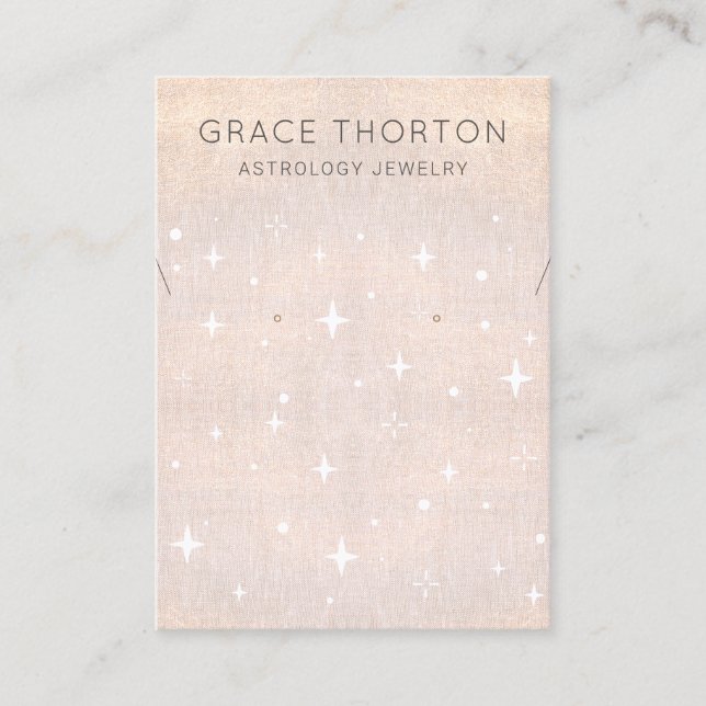 Tarjeta De Visita Estrellas celestes de Zodiac que llevan collar (Anverso)