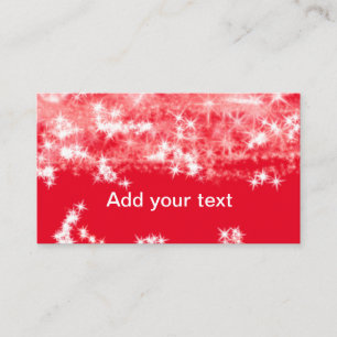 Tarjeta De Visita Estrellas de brillo de purpurina roja simple agreg