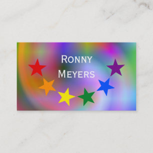 Tarjeta De Visita ESTRELLAS DE LA BANDERA DE RAINBOW II + tus ideas