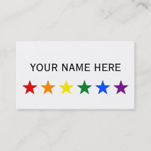 Tarjeta De Visita ESTRELLAS DE LA BANDERA DE RAINBOW + tus ideas