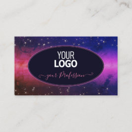 Tarjeta De Visita Estrellas de Purpurina galaxia de color universal