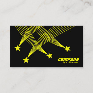 Tarjeta De Visita Estrellas de tiro - Amarillo sobre negro
