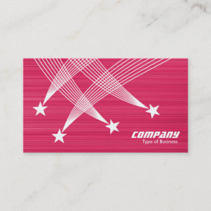 Tarjeta De Visita Estrellas de tiro - Blanco sobre Crimson cepillado