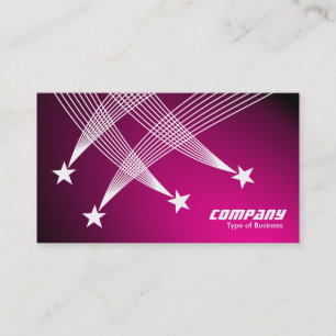 Tarjeta De Visita Estrellas de tiro - Blanco sobre rosa caliente ilu