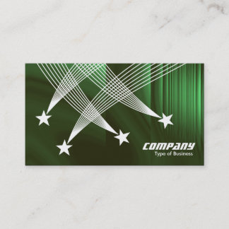 Tarjeta De Visita Estrellas de tiro - Blanco sobre textura verde