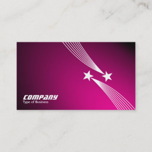 Tarjeta De Visita Estrellas de tiro v2 - Blanco sobre rosa caliente 