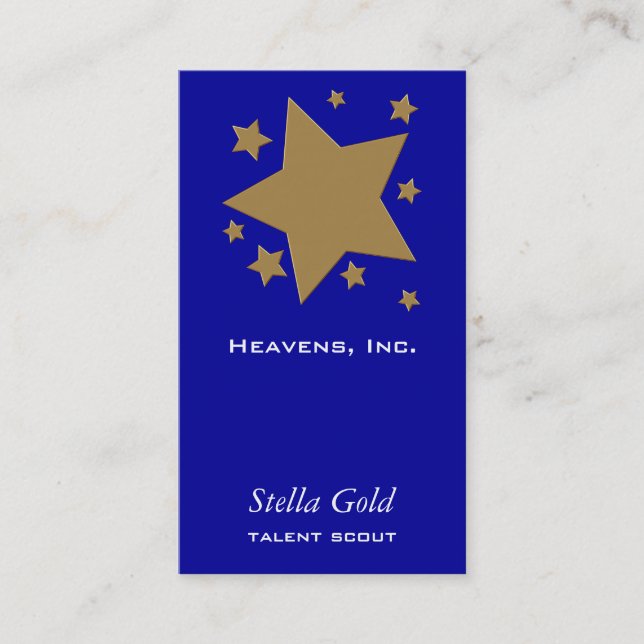 Tarjeta De Visita Estrellas del oro (Anverso)