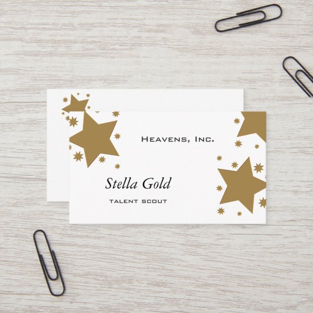 Tarjeta De Visita Estrellas del oro (Anverso/Reverso In Situ)