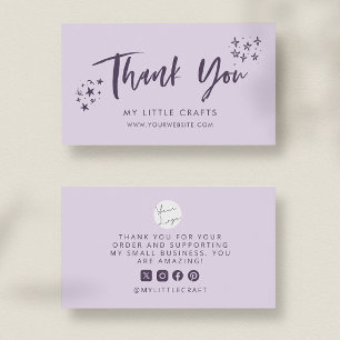 Tarjeta De Visita Estrellas Doodle Agradecimientos Negocios Pequeños