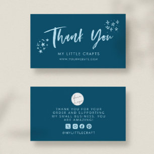 Tarjeta De Visita Estrellas Doodle de agradecimiento Empresas Pequeñ