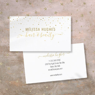 Tarjeta De Visita Estrellas Doradas Modernas Elegantes Escritura Est