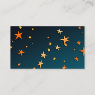 Tarjeta De Visita Estrellas en fondo azul marino