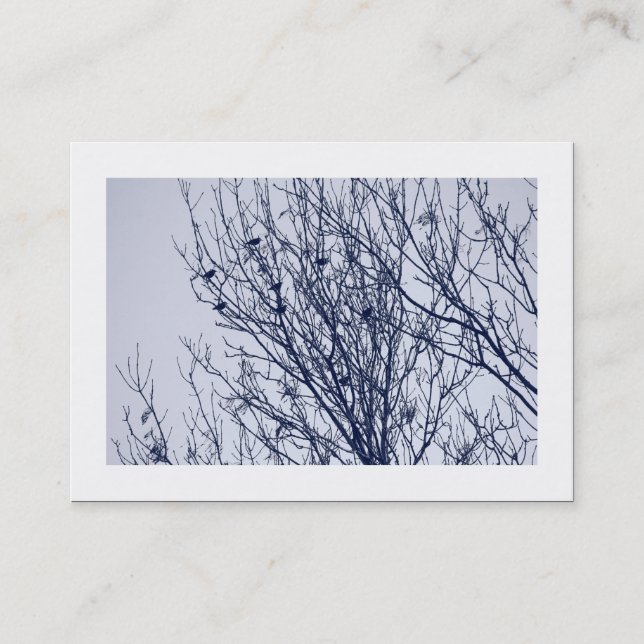 Tarjeta De Visita Estrellas en un árbol (bordeado) (Anverso)