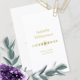 Tarjeta De Visita Estrellas Modernas Mínimas Ametistas Fase De Luna 