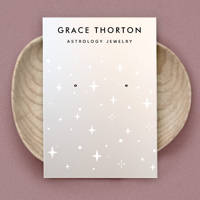 Tarjeta De Visita Estrellas modernas y elegantes que se montan en la (Subido por el creador)