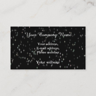 Tarjeta De Visita Estrellas pastel multicolores / fondo negro