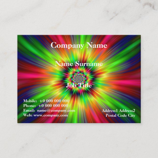 Tarjeta De Visita Estrellas psicodélicas (Anverso)