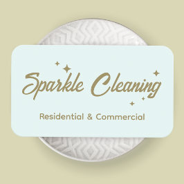 Tarjeta De Visita Estrellas retro de limpieza de casas