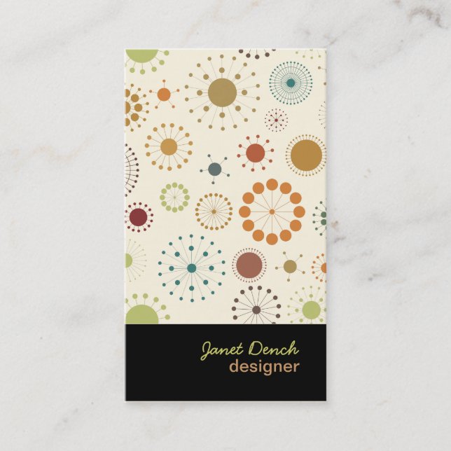 Tarjeta De Visita Estrellas retro de PixDezines (Anverso)