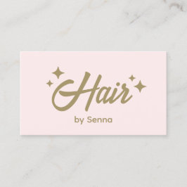 Tarjeta De Visita Estrellas retro rosadas con estilo de cabello