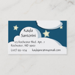 Tarjeta De Visita Estrellas y nubes