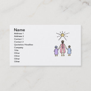 Tarjeta De Visita Estrellita que brillas tanto Rima infantil vintage