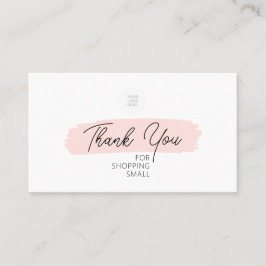 Tarjeta De Visita Estrollo De Cepillo Rosado Gracias Por Comprar Peq