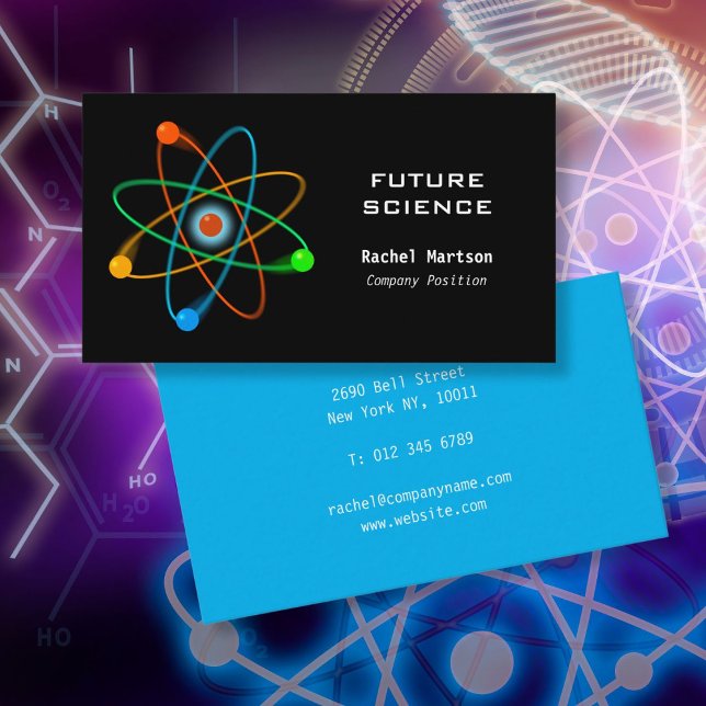 Tarjeta De Visita Estructura Atómica de la Ciencia Moderna (Modern Science Atomic Structure Business Card)