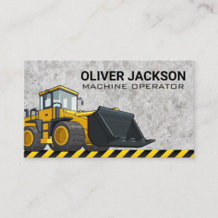 Tarjeta De Visita Estructura   Bull Dozer   Maquinaria pesada