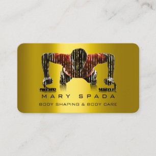 Tarjeta De Visita Estructura del cuerpo Forma Fitness Sclupting Gold