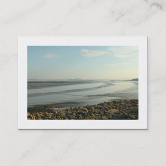 Tarjeta De Visita Estuario severo en Penarth (bordeado)