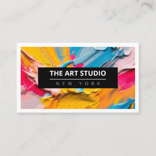 Tarjeta De Visita Estudio de arte de arte de nombre moderno