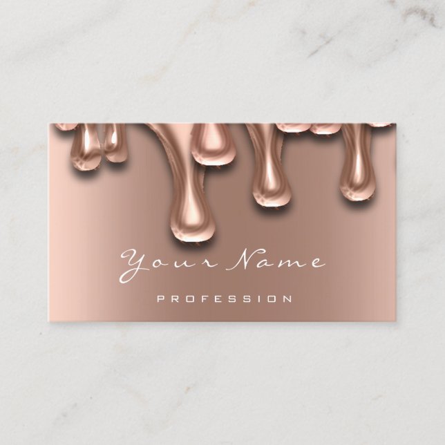 Tarjeta De Visita Estudio de artista de uñas madejas Rosa moderno (Anverso)
