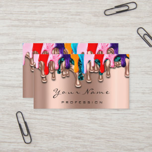 Tarjeta De Visita Estudio de artistas de uñas maquilla maquillaje d