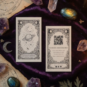 Tarjeta De Visita Estudio de Astrología Celestial Vintage del Astról