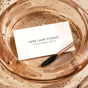 Tarjeta De Visita Estudio de Belleza de Lujo Minimalista Artista de 