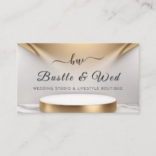 TARJETA DE VISITA ESTUDIO DE BODA ORO Y BOUTIQUE DE ESTILO DE VIDA
