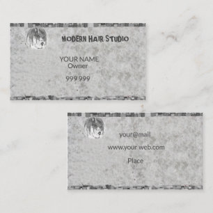 Tarjeta De Visita Estudio de cabello moderno