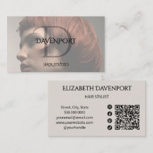 Estudio de Cabello Moderno Código Qr Foto Monogram